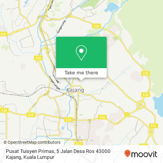 Pusat Tuisyen Primas, 5 Jalan Desa Ros 43000 Kajang map