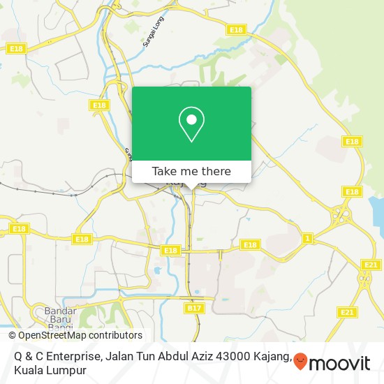 Peta Q & C Enterprise, Jalan Tun Abdul Aziz 43000 Kajang