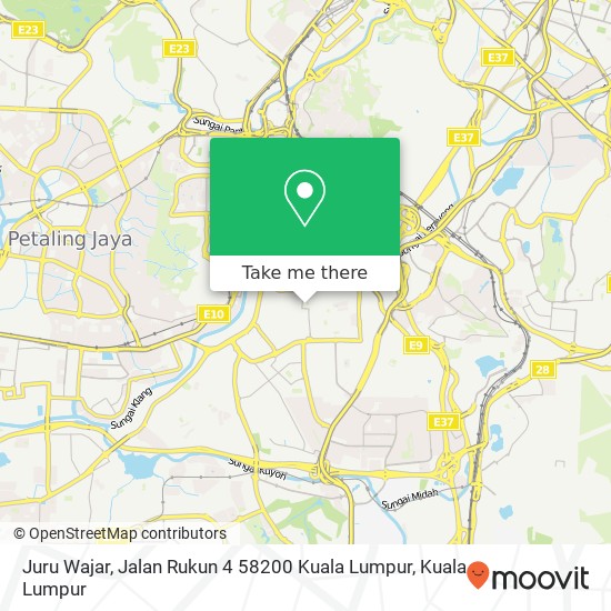 Peta Juru Wajar, Jalan Rukun 4 58200 Kuala Lumpur