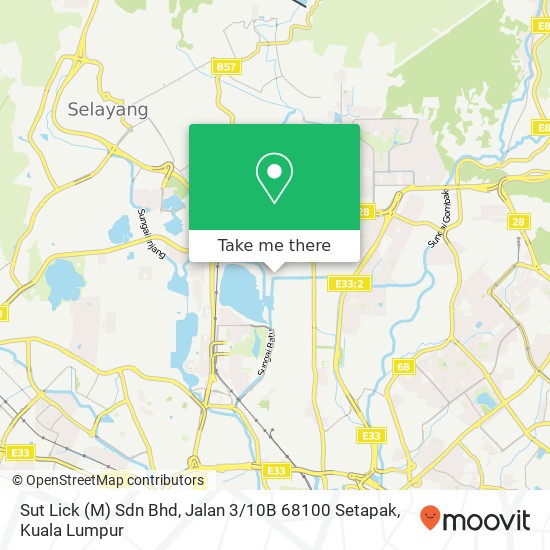 Sut Lick (M) Sdn Bhd, Jalan 3 / 10B 68100 Setapak map