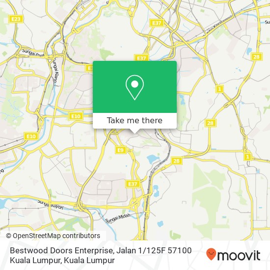 Bestwood Doors Enterprise, Jalan 1 / 125F 57100 Kuala Lumpur map