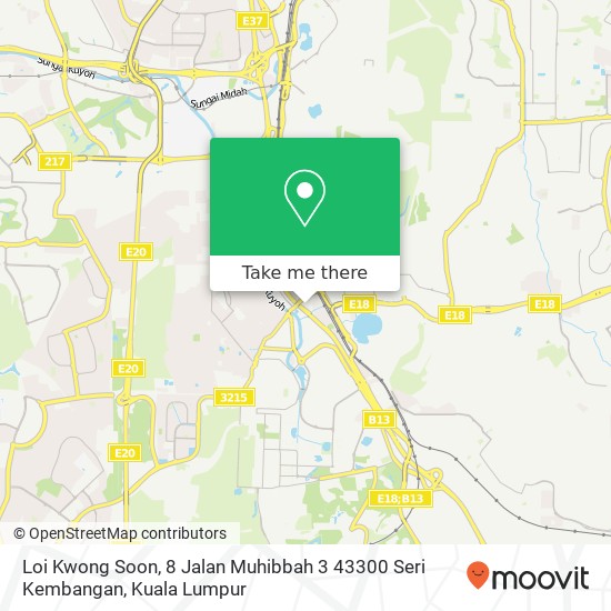 Peta Loi Kwong Soon, 8 Jalan Muhibbah 3 43300 Seri Kembangan