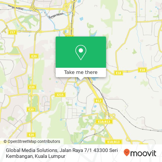 Global Media Solutions, Jalan Raya 7 / 1 43300 Seri Kembangan map