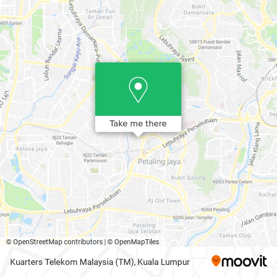 Kuarters Telekom Malaysia (TM) map