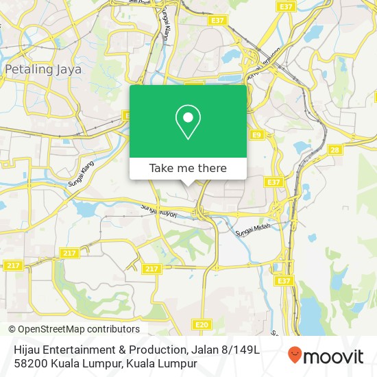 Hijau Entertainment & Production, Jalan 8 / 149L 58200 Kuala Lumpur map