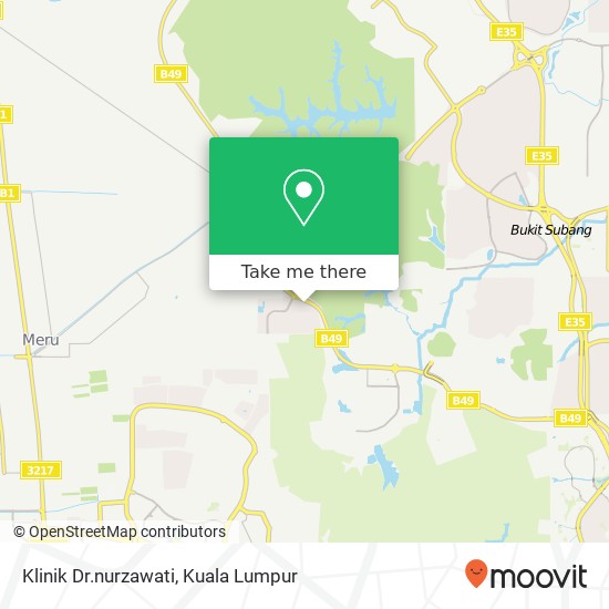 Peta Klinik Dr.nurzawati, 45 Jalan Pulau Lumut P U10 / P 40170 Shah Alam