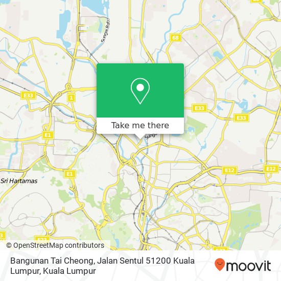 Bangunan Tai Cheong, Jalan Sentul 51200 Kuala Lumpur map