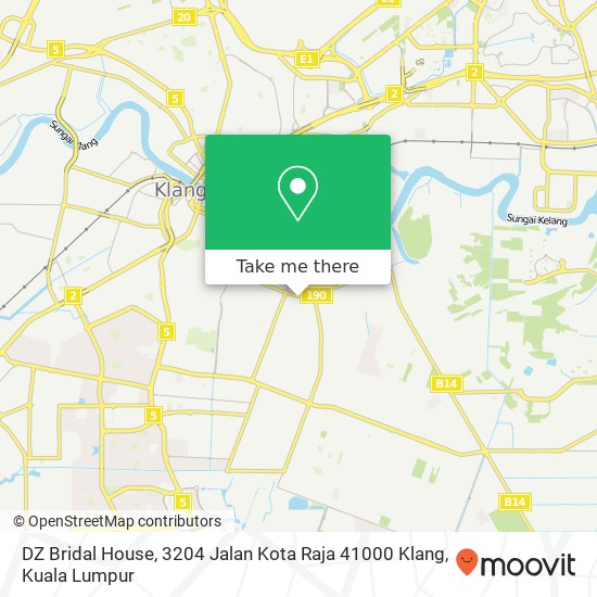 Peta DZ Bridal House, 3204 Jalan Kota Raja 41000 Klang
