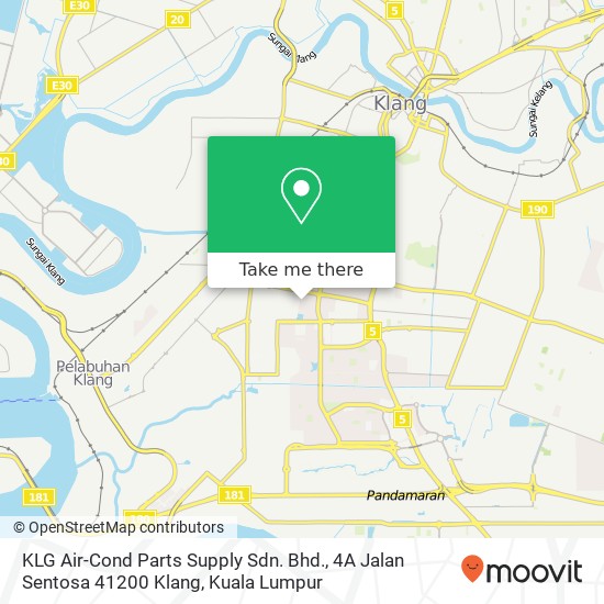 KLG Air-Cond Parts Supply Sdn. Bhd., 4A Jalan Sentosa 41200 Klang map