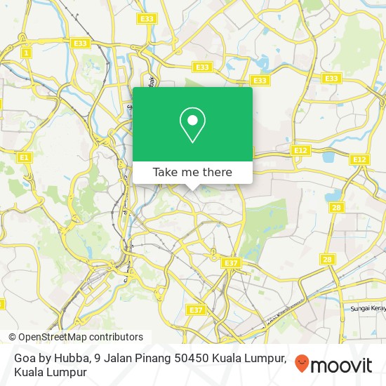 Goa by Hubba, 9 Jalan Pinang 50450 Kuala Lumpur map
