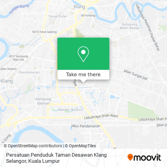 Peta Persatuan Penduduk Taman Desawan Klang Selangor