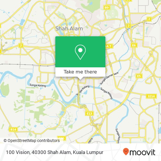 100 Vision, 40300 Shah Alam map