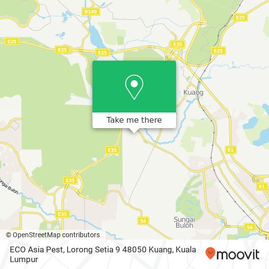 ECO Asia Pest, Lorong Setia 9 48050 Kuang map
