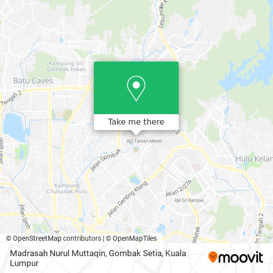 Peta Madrasah Nurul Muttaqin, Gombak Setia