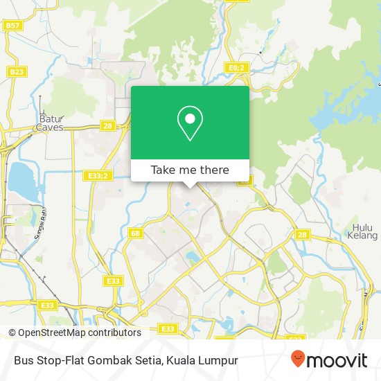 Peta Bus Stop-Flat Gombak Setia