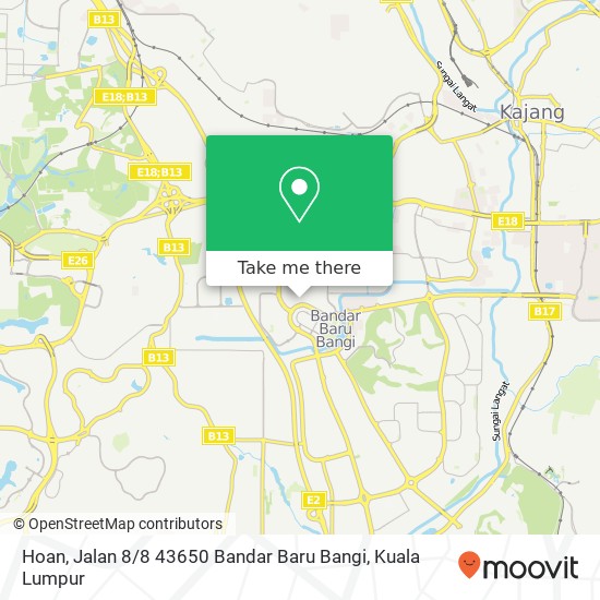 Peta Hoan, Jalan 8 / 8 43650 Bandar Baru Bangi