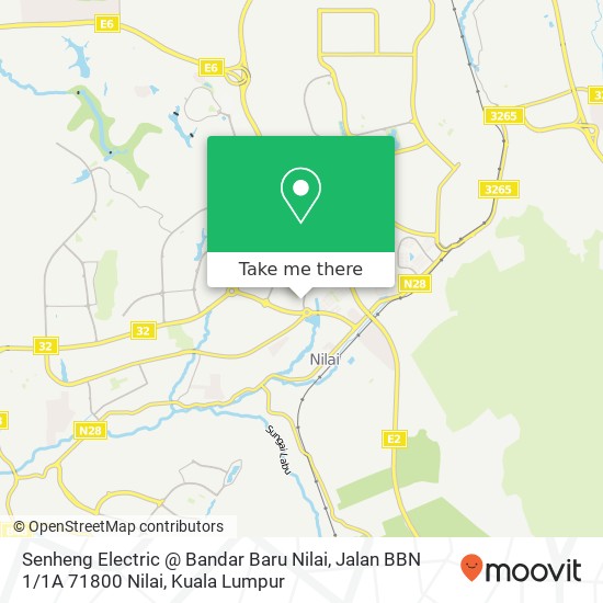 Peta Senheng Electric @ Bandar Baru Nilai, Jalan BBN 1 / 1A 71800 Nilai