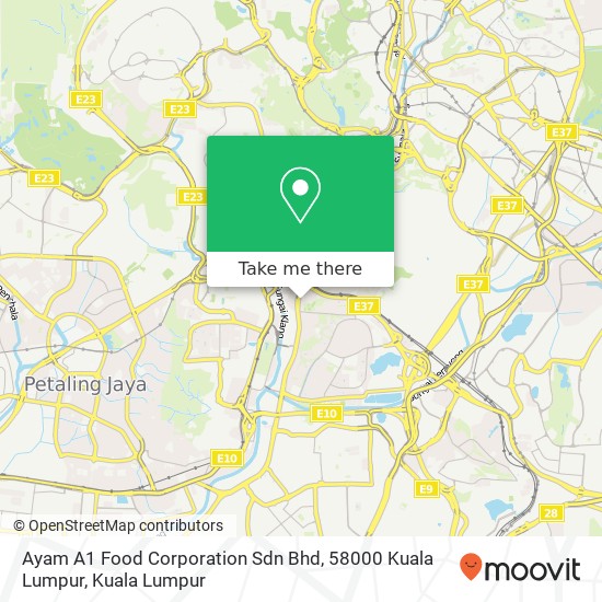 Peta Ayam A1 Food Corporation Sdn Bhd, 58000 Kuala Lumpur