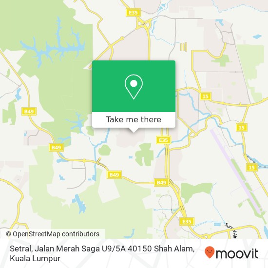 Setral, Jalan Merah Saga U9 / 5A 40150 Shah Alam map