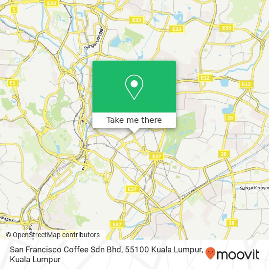 Peta San Francisco Coffee Sdn Bhd, 55100 Kuala Lumpur