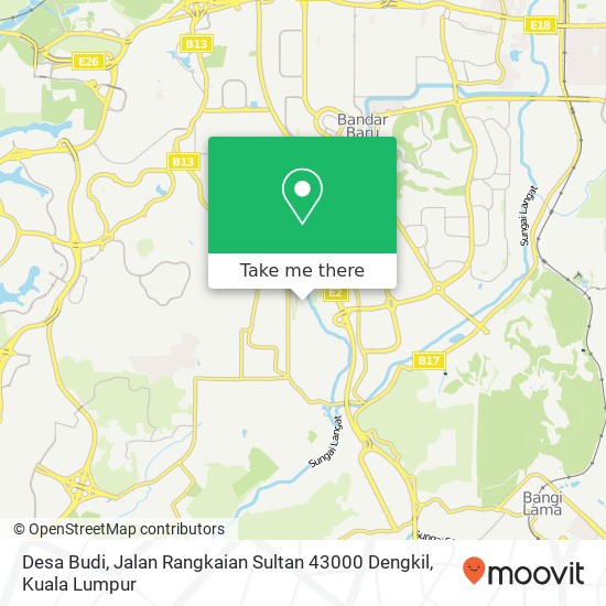 Peta Desa Budi, Jalan Rangkaian Sultan 43000 Dengkil
