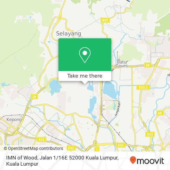 Peta IMN of Wood, Jalan 1 / 16E 52000 Kuala Lumpur