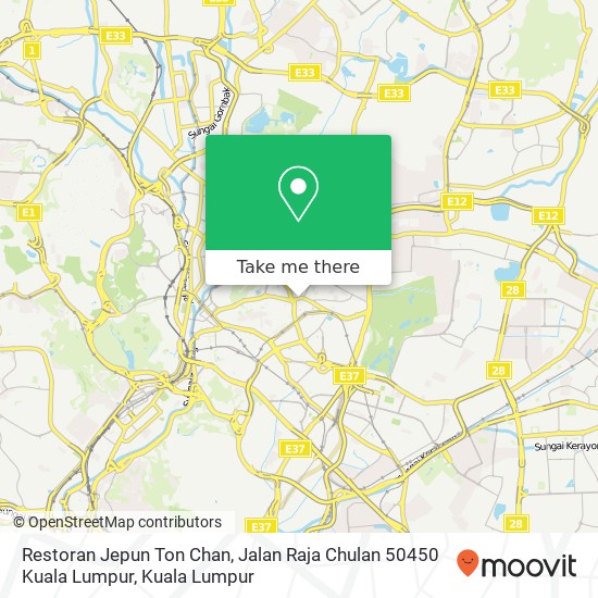 Restoran Jepun Ton Chan, Jalan Raja Chulan 50450 Kuala Lumpur map