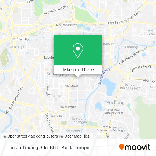Tian an Trading Sdn. Bhd. map