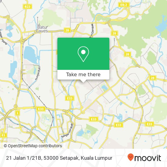 Peta 21 Jalan 1/21B, 53000 Setapak