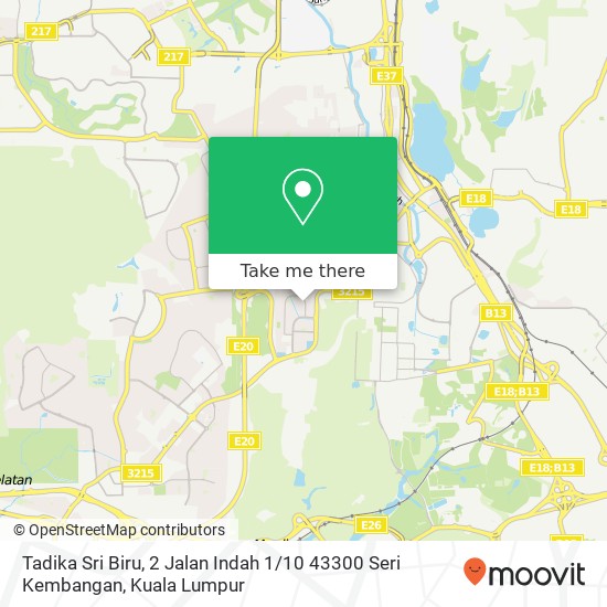 Peta Tadika Sri Biru, 2 Jalan Indah 1 / 10 43300 Seri Kembangan