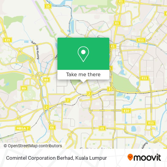如何坐公交或捷运和轻快铁去petaling Jaya的comintel Corporation Berhad