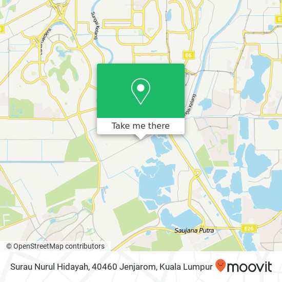 Peta Surau Nurul Hidayah, 40460 Jenjarom