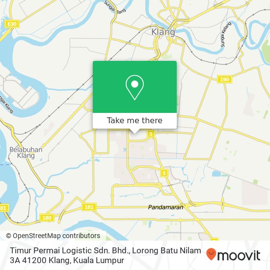 Timur Permai Logistic Sdn. Bhd., Lorong Batu Nilam 3A 41200 Klang map