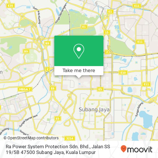 Ra Power System Protection Sdn. Bhd., Jalan SS 19 / 5B 47500 Subang Jaya map