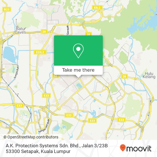 A.K. Protection Systems Sdn. Bhd., Jalan 3 / 23B 53300 Setapak map