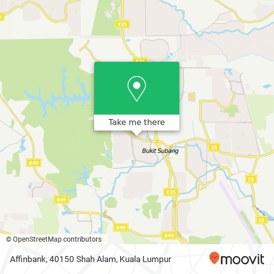 Affinbank, 40150 Shah Alam map