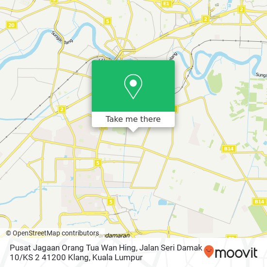 Pusat Jagaan Orang Tua Wan Hing, Jalan Seri Damak 10 / KS 2 41200 Klang map