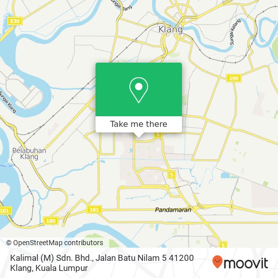 Kalimal (M) Sdn. Bhd., Jalan Batu Nilam 5 41200 Klang map