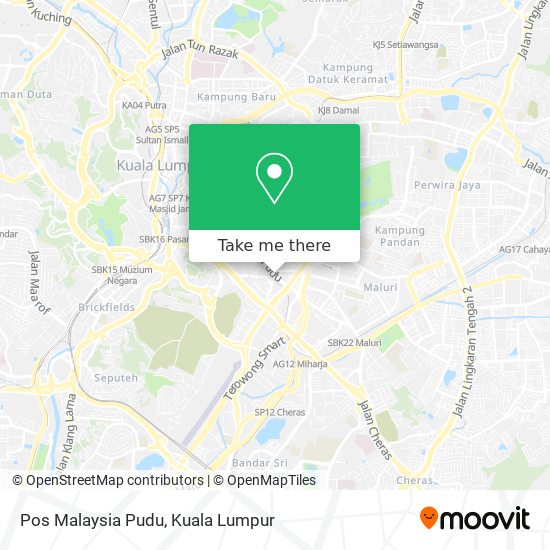 Pos Malaysia Pudu map