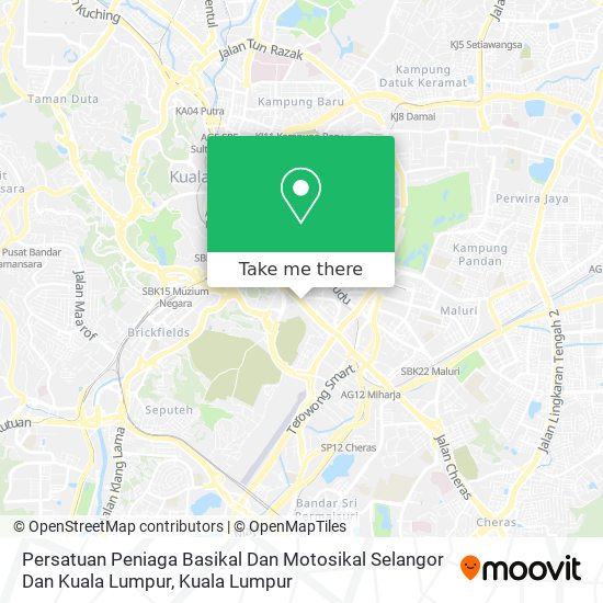 Peta Persatuan Peniaga Basikal Dan Motosikal Selangor Dan Kuala Lumpur