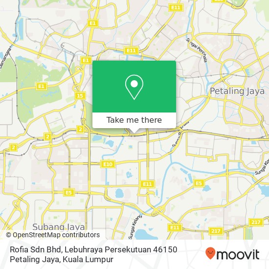 Peta Rofia Sdn Bhd, Lebuhraya Persekutuan 46150 Petaling Jaya