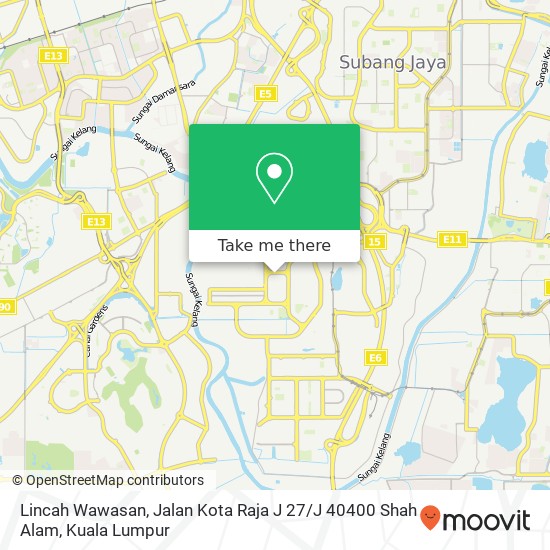 Peta Lincah Wawasan, Jalan Kota Raja J 27 / J 40400 Shah Alam