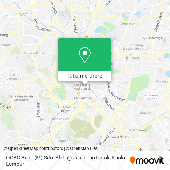 Peta OCBC Bank (M) Sdn. Bhd. @ Jalan Tun Perak