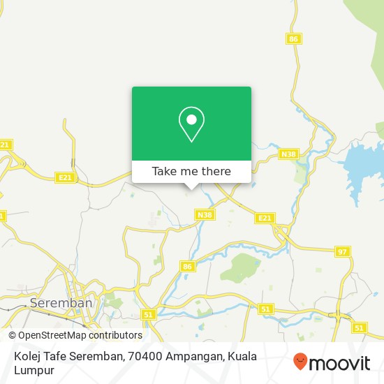 Kolej Tafe Seremban, 70400 Ampangan map