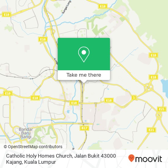 Catholic Holy Homes Church, Jalan Bukit 43000 Kajang map