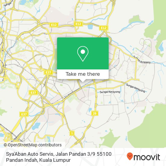 Sya'Aban Auto Servis, Jalan Pandan 3 / 9 55100 Pandan Indah map