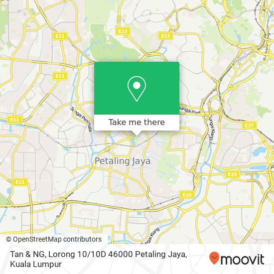 Tan & NG, Lorong 10 / 10D 46000 Petaling Jaya map