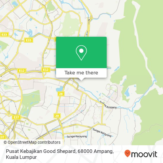 Pusat Kebajikan Good Shepard, 68000 Ampang map