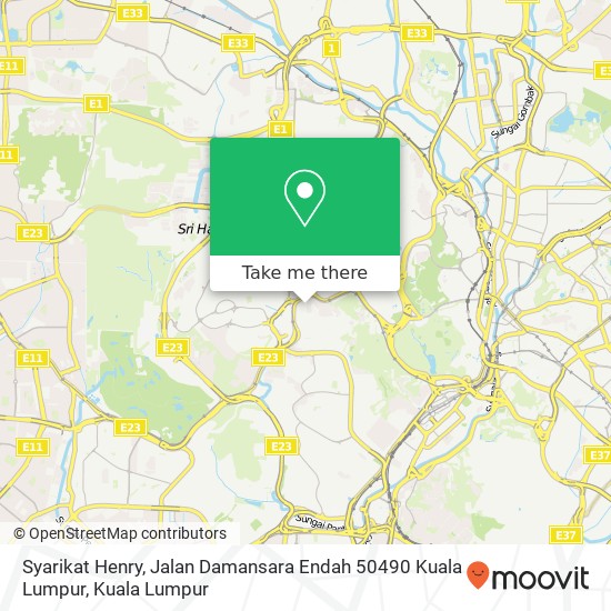 Syarikat Henry, Jalan Damansara Endah 50490 Kuala Lumpur map