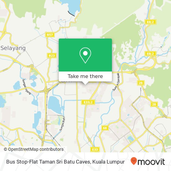 Peta Bus Stop-Flat Taman Sri Batu Caves